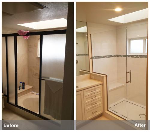 6 - Shower Remodel Before and After