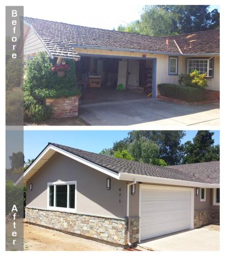 5 - Exterior Remodel Before-After